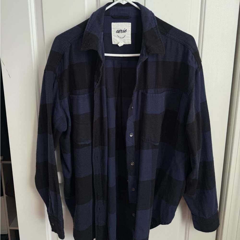 AE Women’s Blue and Black Flannel